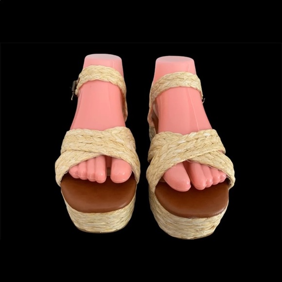 Bamboo 7.5 straw platform sandals - Picture 2 of 11